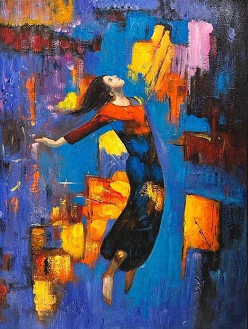 Nguyn Tùng Long (1993) - Lélévation bleue 80 60 cm