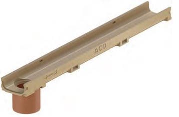 ACO Euroline H60 gootelement onderuitloop Ø110mm zonder, Ophalen of Verzenden, Nieuw