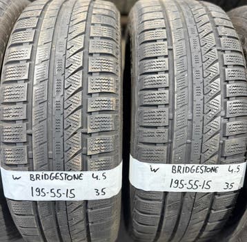 2x195-55-15 Vredestein Winter 2x4.5m €35 Per Band 195 55 15, Ophalen, Gebruikt, 15 inch, Winterbanden