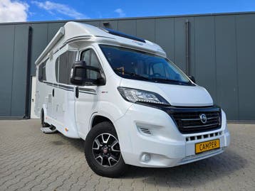 carado T449 Queensbed Hefbed 9G Automaat 2x Airco 28.900km, Automaat, Ringverwarming, Fiat, 7 tot 8 meter