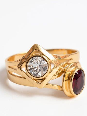 Cocktailring - 18 karaat Geel goud Diamant (Natuurlijk) -