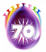 Happy Party Ballonnen 70 jaar, Verzenden, Nieuw, Versiering, Verjaardag