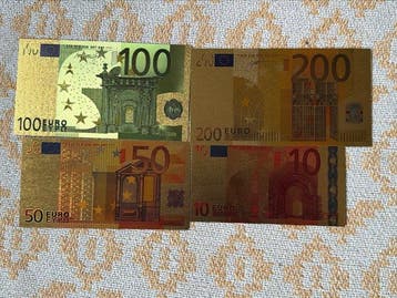Wereld. Euro Banknoten Souvenir Scheine 4 pcs (Zonder