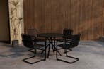 Ronde Diningset - Bram - Zwart - 5 delig - The Outsider, Verzenden, Nieuw