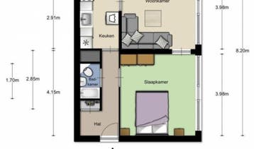 Te Huur 2 Kamer Appartement Ringweg-Randenbroek In Amersfoor, Huizen en Kamers, Huizen te huur, Direct bij eigenaar, Amersfoort