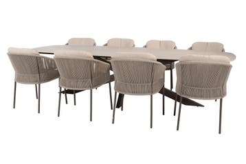 Taste Florence/Prado 8-persoons Deens ovale tuinset 300x110, Verzenden, Nieuw, Rvs, Tuinset