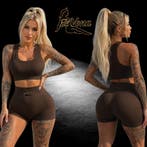 Fitness Set Fevona Bruin, Kleding | Dames, Sportkleding, Bruin, Verzenden, Nieuw, Fitness of Aerobics