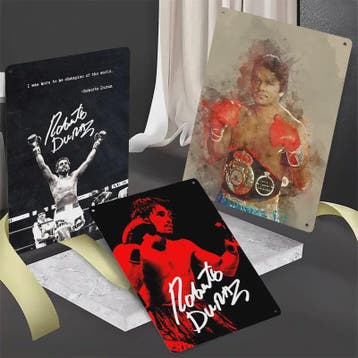 Roberto Duran Vintage Metalen Poster - Retro Wanddecoratie v, Verzenden, Nieuw