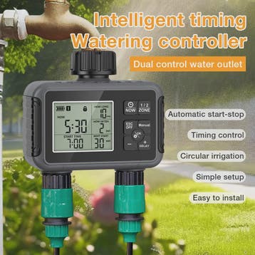 Intelligente Automatische Water Timer met 2 Uitgangen voor B, Tuin en Terras, Verzenden, Nieuw