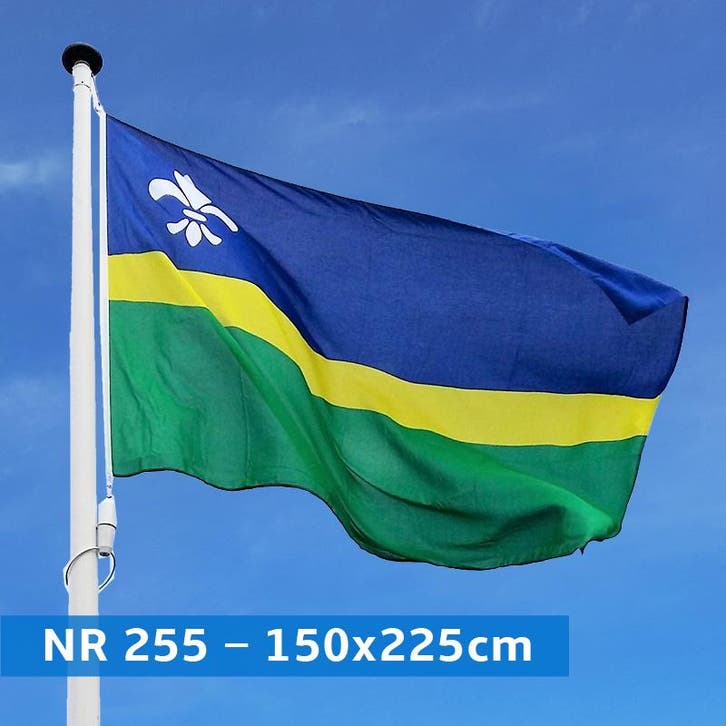 NR 255: Vlag Flevoland 150x225cm premium, Diversen, Vlaggen en Wimpels, Nieuw
