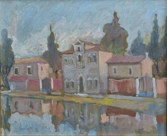 Alberto Candian (1946) - Riviera a Dolo, Antiek en Kunst, Kunst | Schilderijen | Klassiek