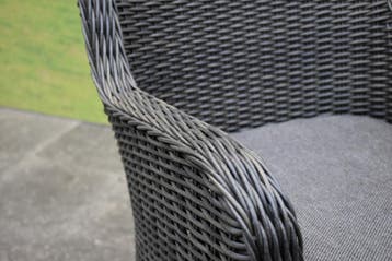 Bilbao premium dining tuinstoel antraciet, Ophalen of Verzenden, Nieuw, Wicker