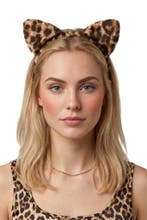Haarband Luipaard Oren Diadeem Panter Cheetah Oortjes Luipaa, Ophalen of Verzenden, Nieuw, Carnaval, Accessoires