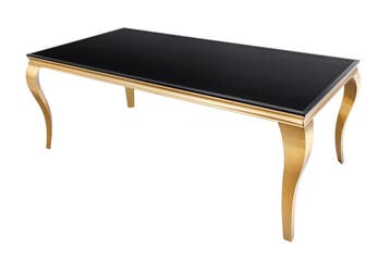 Elegante design eettafel MODERN BAROK 180cm zwart goud, Ophalen of Verzenden, Nieuw