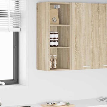 vidaXL Hangkast met opslag Sonoma Eiken 30 x 29,5 x 80 cm, Verzenden, Nieuw, Bruin