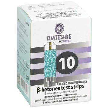 Diatesse ß – ketonen teststrips - 10 stuks, Diversen, Verpleegmiddelen, Verzenden, Nieuw