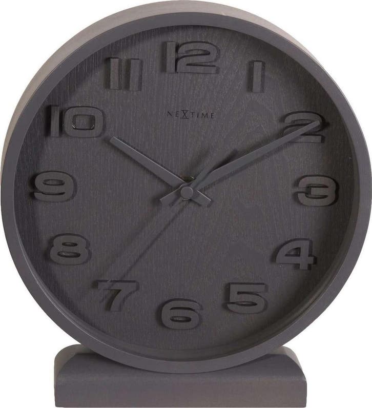 Wood Wood Small tafelklok grijs - NeXtime, Diversen, Overige Diversen, Nieuw, Verzenden