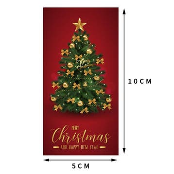 50 Kerst Merry Christmas Sluitstickers Sluitzegel Cadeau Pos, Verzamelen, Verzenden, Nieuw