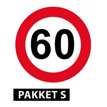 Feestartikelen 60 jaar pakket klein - 60 jaar versiering, Ophalen of Verzenden, Nieuw