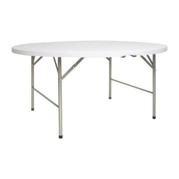 Inklapbare Buffettafel | Kunststof/Staal | Wit Blad | Grijs, Verzenden, Nieuw in verpakking