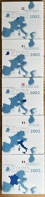 Europa. Series 1 Cent - 2 Euro 2002 (5 sets) (Zonder