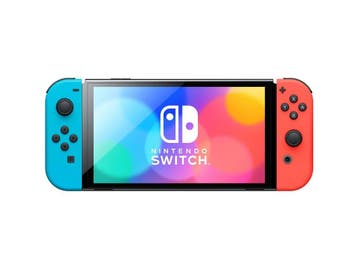 Nintendo Switch OLED - 64 GB - Rood/Blauw, Verzenden, Zo goed als nieuw