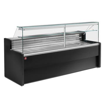 Statische Toonbankvitrine - 1000mm - +4°/+6°C - RVS Werkbl, Verzenden, Nieuw in verpakking