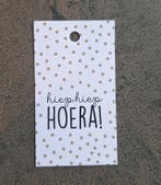 3x Cadeaulabel  Hiep Hiep Hoera (Per 3 stuks), Ophalen of Verzenden, Nieuw