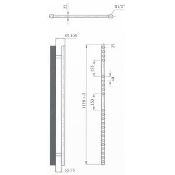 Elektrische Design Radiator Sanicare Plug & Play 111,8x60 cm, Ophalen of Verzenden, Nieuw