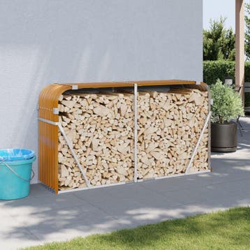 vidaXL Haardhoutopslag 180x45x100 cm gegalvaniseerd staal, Verzenden, Nieuw