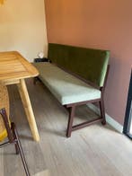 Eetkamer bank stof of leer wandbank met metalen frame, Verzenden, Nieuw