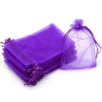 Organza Zakjes - 10x15 cm - Donkerpaars - 20 Stuks -, Verzenden, Nieuw