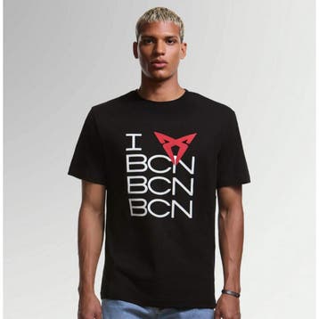CUPRA T-shirt (unisex, zwart, I Love BCN) – maat XXL, Ophalen of Verzenden, Nieuw