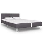 vidaXL Bedframe kunstleer grijs 140x200 cm, Huis en Inrichting, Slaapkamer | Bedden, Overige materialen, Verzenden, 140 cm, 200 cm