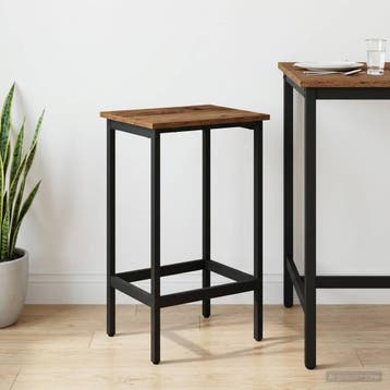 vidaXL Barkruk Oud hout 40 x 32 x 64 cm Bewerkt hout, Verzenden, Nieuw