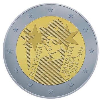 Slovenië 2 Euro Barbara van Celje 2014, Verzenden
