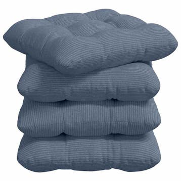 Sierkussens Blauw Set van 4 - Laatste Stuk!, Ophalen of Verzenden, Zo goed als nieuw, Blauw, Vierkant