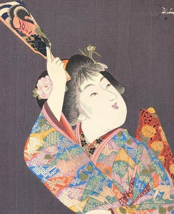 YAMAMOTO Shun • Battledore spelen met Nieuwjaar • 1909