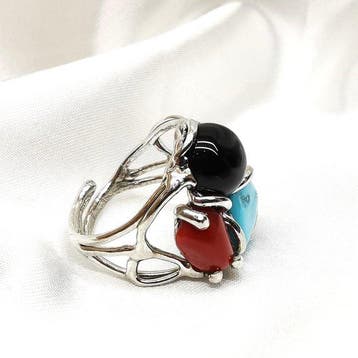 Koraal - Argento 925 - Ring - Italiaans vakmanschap