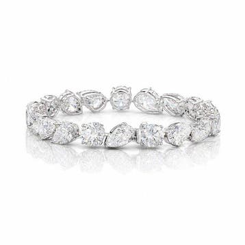 Armband - 14 karaat Witgoud - 21.94ct. tw. Diamant, Nieuw