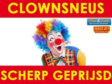 Mega aanbod clownsneuzen - Clownsneus kopen - Rode neus, Hobby en Vrije tijd, Feestartikelen, Verzenden, Nieuw