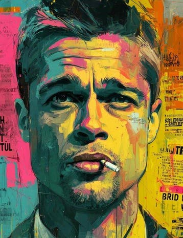 Canvas Fit - Alberto Ricardo - Fight Club Icon: El rostro, Nieuw