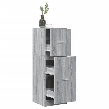 vidaXL Apothekerskast 40x41x118 cm bewerkt hout grijs sonoma, Verzenden, Nieuw