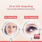 2dekans | Make Up Spiegel 3in1 met LED Verlichting - 10x, Ophalen of Verzenden, Zo goed als nieuw