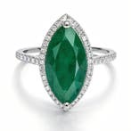 Zonder minimumprijs - Ring - 18 karaat Witgoud - 3.92ct. tw., Sieraden, Tassen en Uiterlijk, Ringen, Nieuw