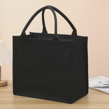 Ruime Zwarte Canvas Tote Bag - Handige Shopper voor Dames en, Verzenden, Nieuw