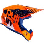 Crosshelm Pull--in Race - Oranje / Blauw - MAAT L, Motoren, Kleding | Motorhelmen, Verzenden, Nieuw met kaartje, Offroadhelm