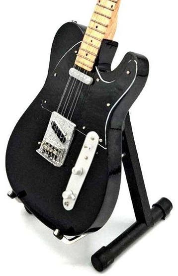 Miniatuur replica Fender Telecaster gitaar - Johnny Hallyday, Ophalen of Verzenden, Nieuw, Pop, Beeldje of Miniatuur