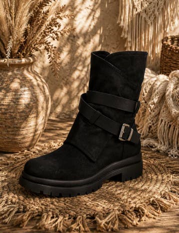 Gave black biker flap Boots met rits, Ophalen of Verzenden, Nieuw, Zwart, Lage of Enkellaarzen