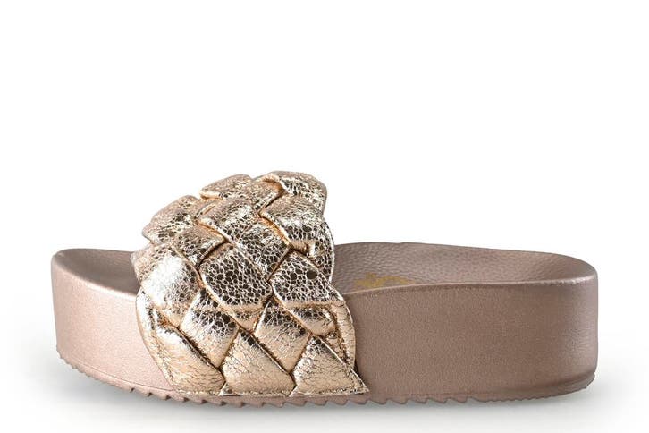 Colors of California Slippers in maat 37 Goud, Kleding | Dames, Schoenen, Overige kleuren, Zo goed als nieuw, Slippers, Verzenden